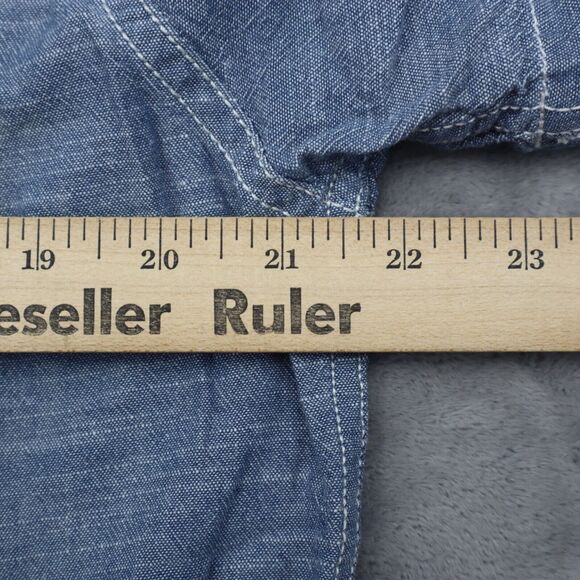 Woolrich Shirt Mens M Blue Button Up Outdoor Short Sleeve Outdoor - Picture 5 of 16